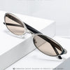 Retro Oval Sunglasses with Slim Metal Frame