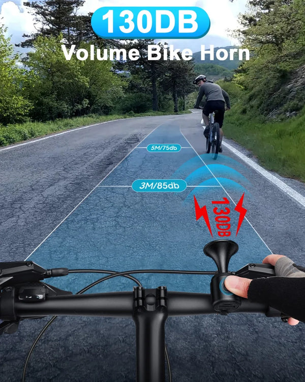 Loud 130dB Electric Bicycle Horn with Waterproof Design