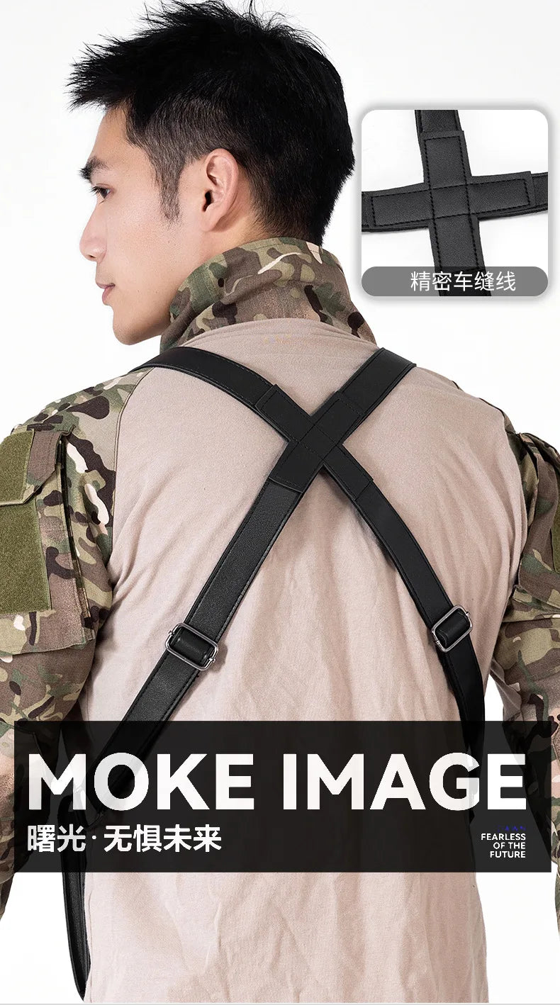Vintage Leather Chest Bag for Men