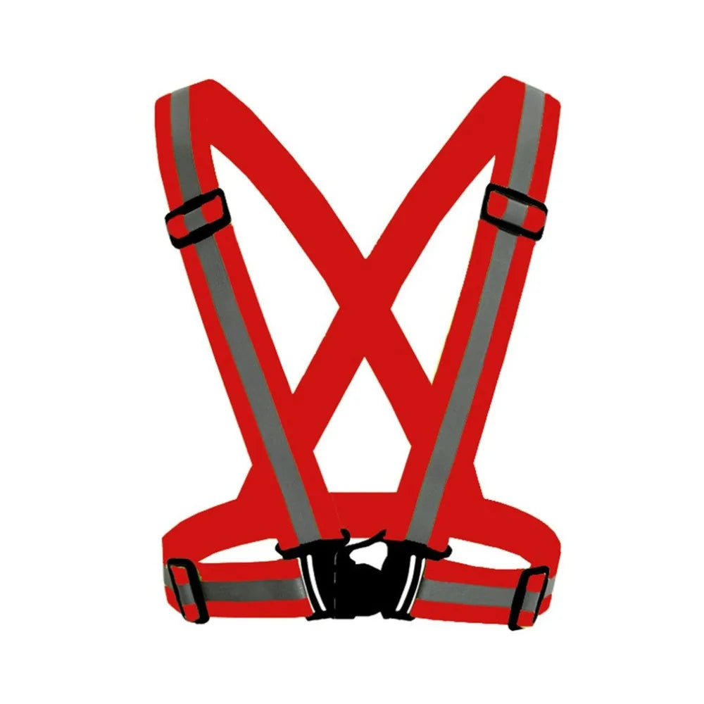 Adjustable Reflective Safety Vest for Night Running and Cycling