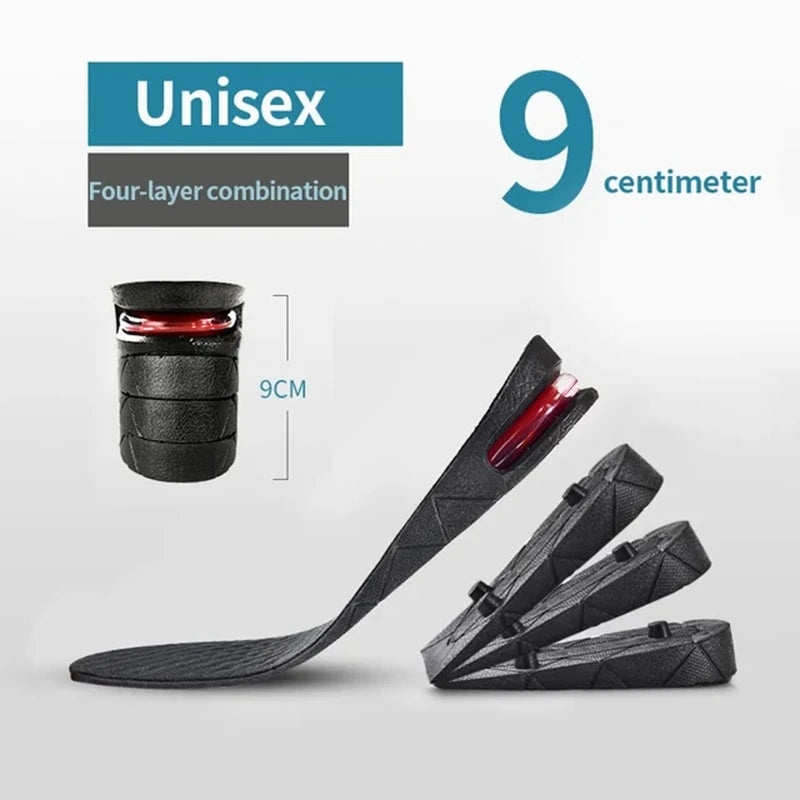 Adjustable Height Increase Insoles with Shock Absorption