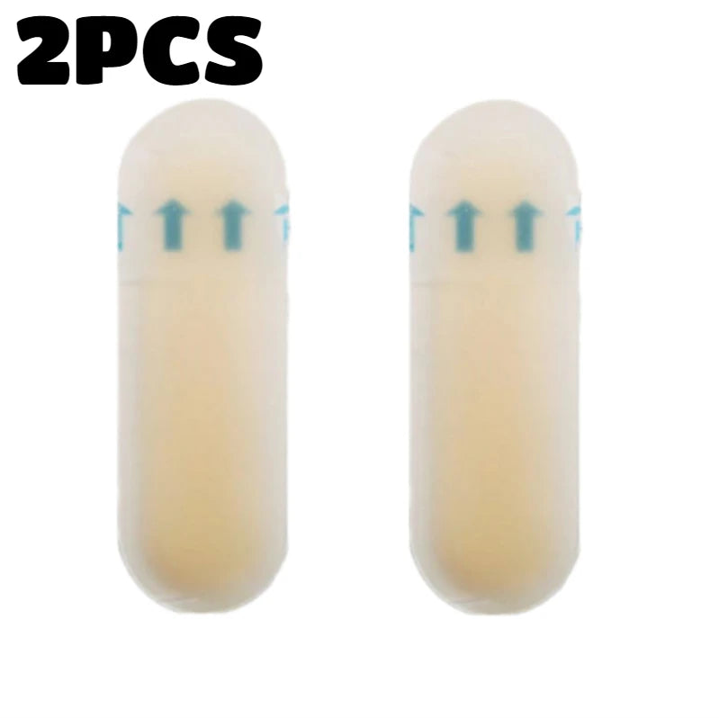 Two clear silicone blister patches for foot protection