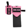 Pink and black wrist support wraps for fitness and lifting