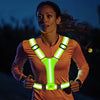 LED Reflective Running Vest with USB Rechargeable Lights