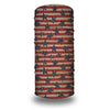 A tube bandana featuring a patriotic design with red and white stripes and blue stars.