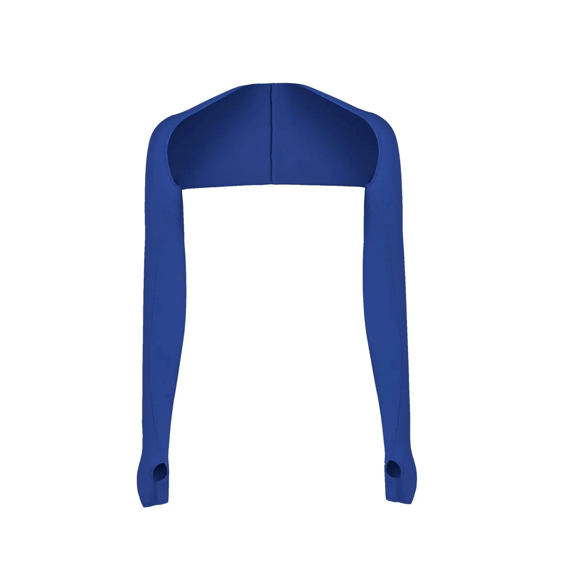 Königsblaues UV-Schutz-Cooling-Arm-Sleeve, flach dargestellt.