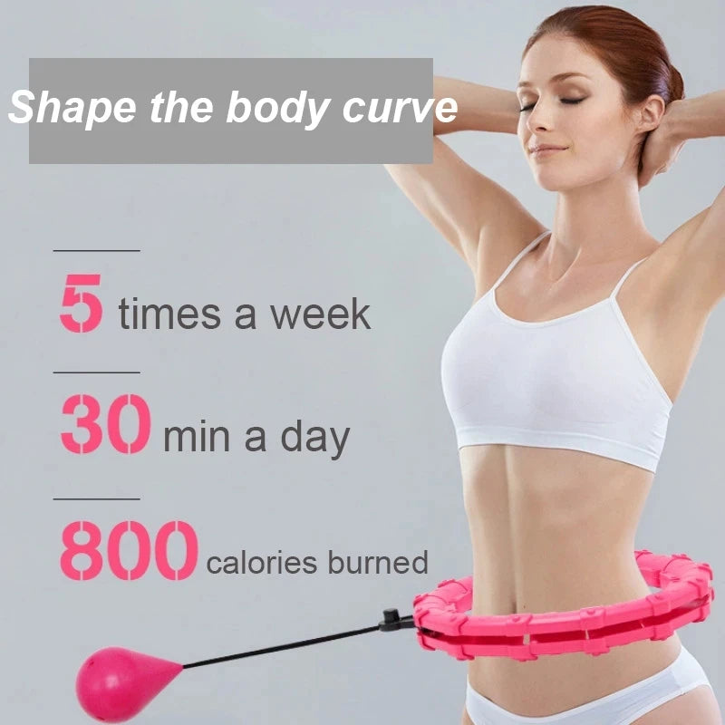 Adjustable Weighted Exercise Hoop for Core and Waist Toning