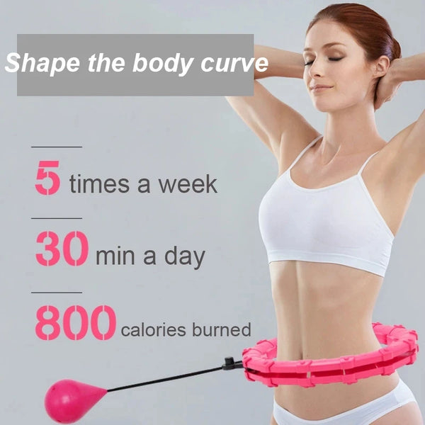 Adjustable Weighted Exercise Hoop for Core and Waist Toning