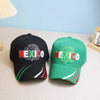 Embroidered Letter Baseball Cap with Adjustable Strap