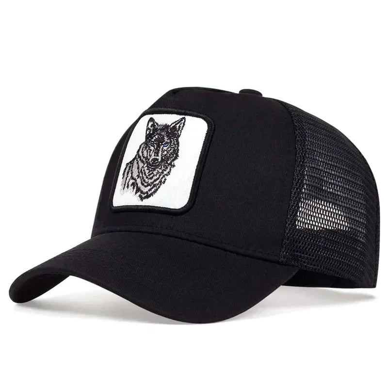 Embroidered Wolf Baseball Cap – Breathable, Adjustable, Unisex