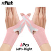 Paar rosa Hand- und Daumenkompressionsbrillen
