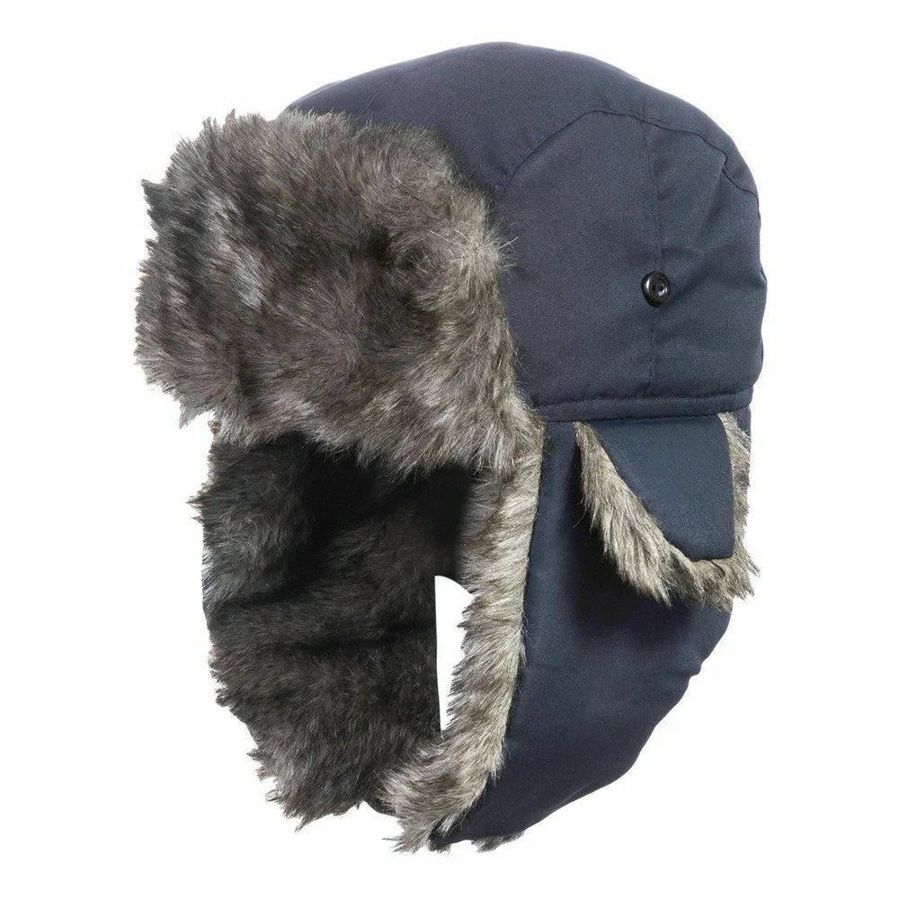 Faux Fur Trapper Hat with Ear Flaps