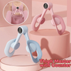 Pink and light blue thigh and hip strength trainers with counters shown in various angles.