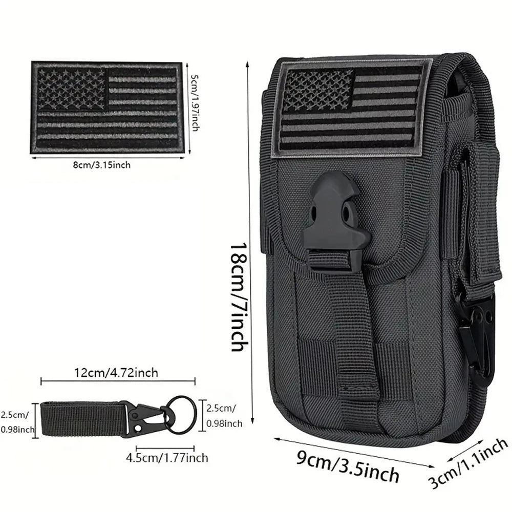 Rugged Tactical Phone Pouch with MOLLE System