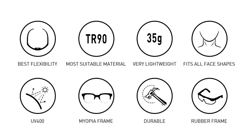 Photochromic Cycling Sunglasses with UV400 Protection