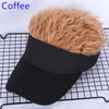Adjustable Sun Visor with Realistic Hair Strands