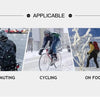Three scenarios showing applicable uses for men's outdoor cycling and fitness gloves: commuting, cycling, and on foot.