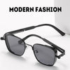 Vintage Steampunk Square Sunglasses with Metal Frame