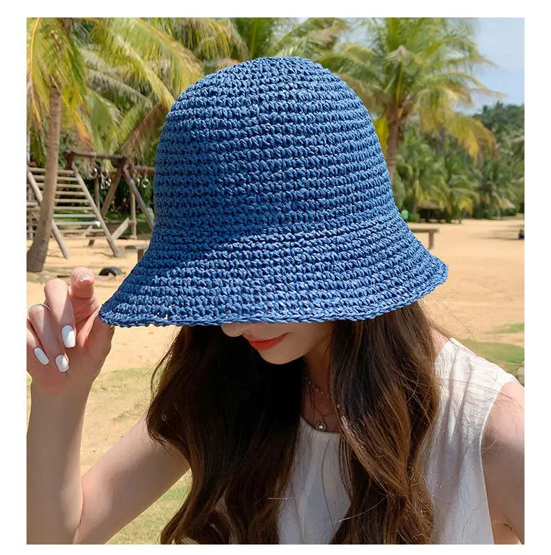 Handwoven Straw Sun Hat with Wide Brim