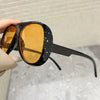 Vintage Oversized Pilot Sunglasses with UV400 Protection