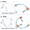 Two saltwater fishing tackle rigs are shown, detailing the length and components of each arm.