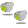 Gray adjustable tennis elbow brace with neon yellow accents shown from above.