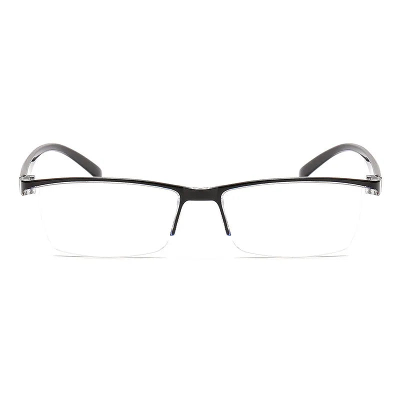 Ultra-Light Retro Half-Rim Reading Glasses with Blue Light Protection