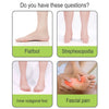 Image showing four foot conditions: Flatfoot, Strephexopodia, Inner octagonal foot, and Fascial pain.