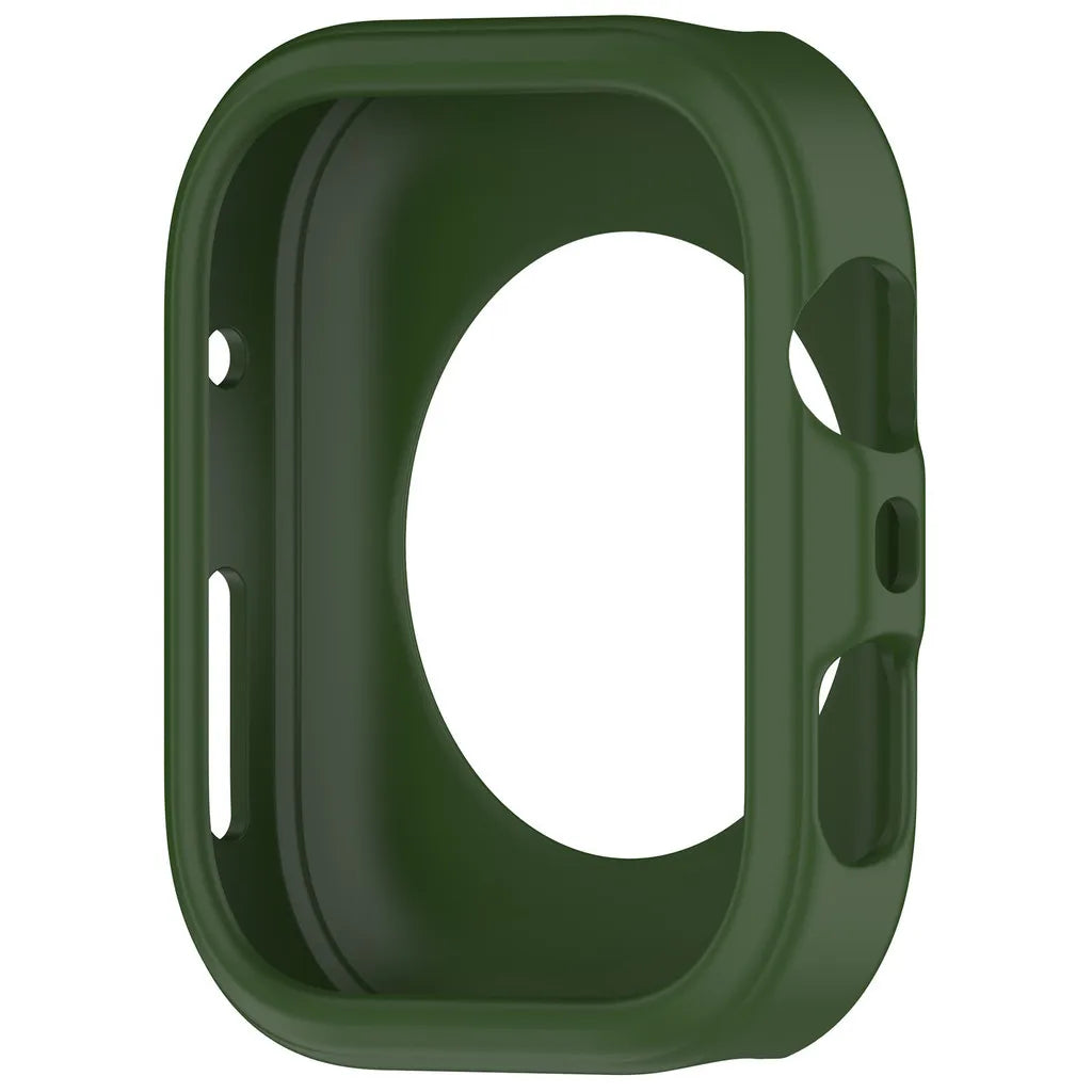 Coque de protection en silicone vert olive foncé pour une Huawei Watch Fit 4 ou Pro.