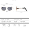 Square Metal Sunglasses with UV400 Protection