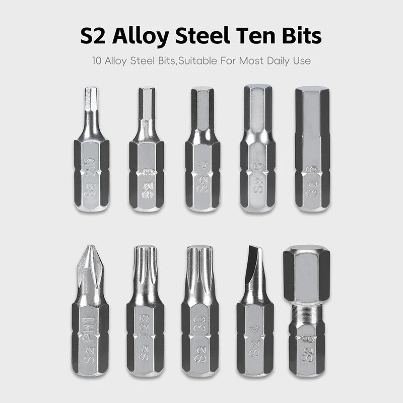 Compact 14-in-1 Ratchet Wrench Multi-Tool for Bicycles