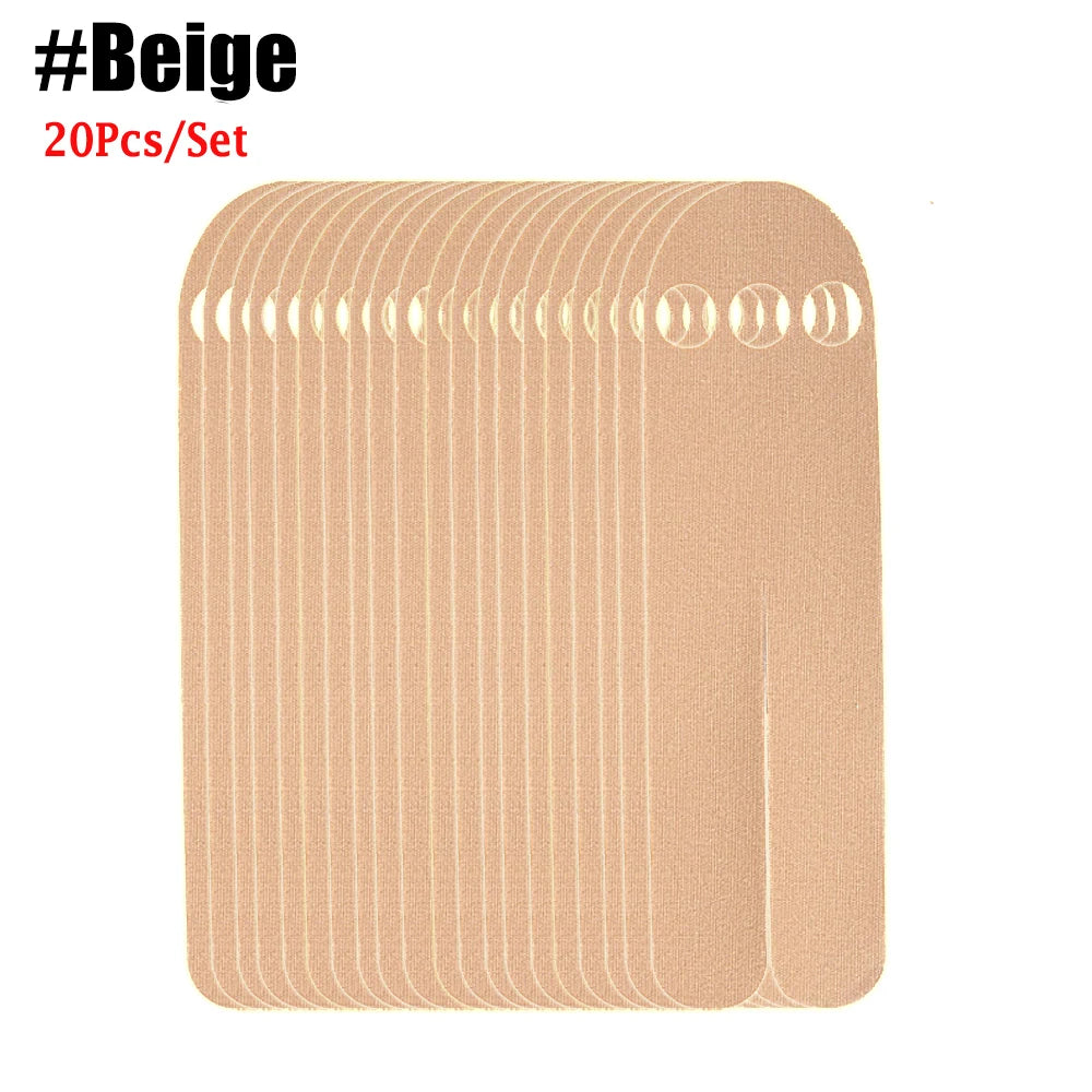Ein Set beige Keratierungstape in rechteckiger Form.