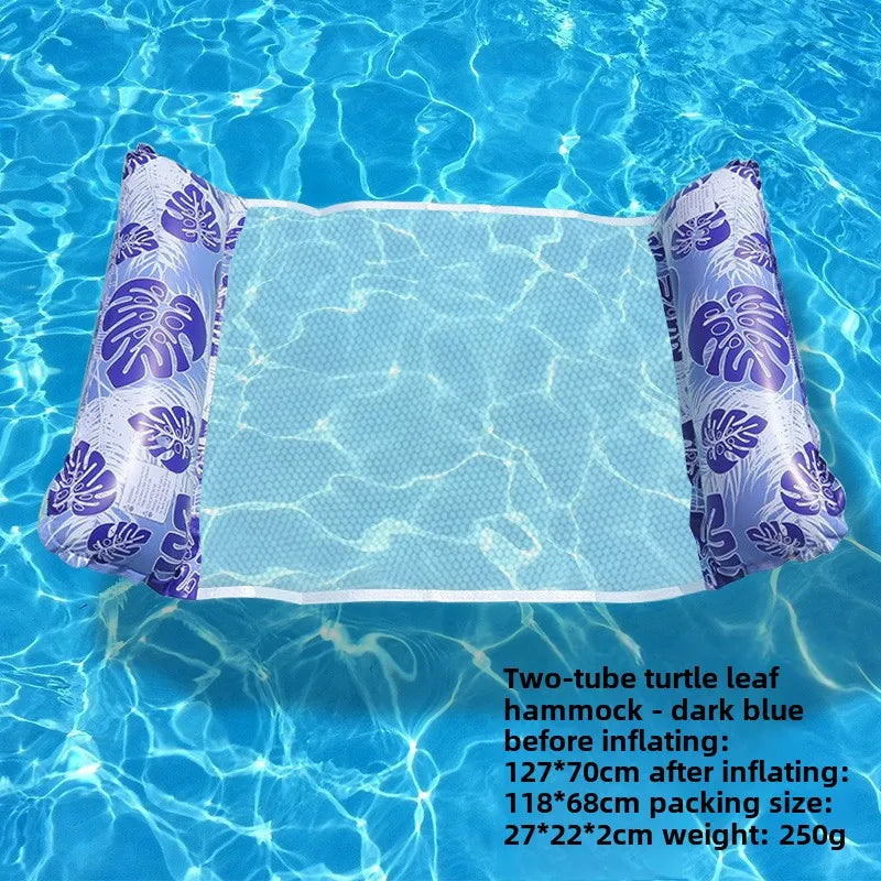 Striped Inflatable Pool Hammock for Adults