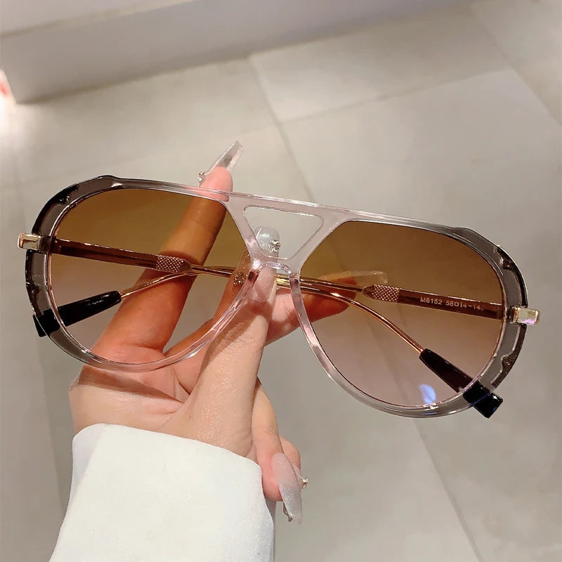 Vintage Pilot Sunglasses with Gradient Lenses