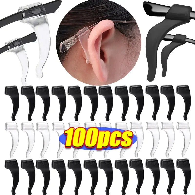 Silicone Anti-Slip Glasses Ear Hooks – Ergonomic Eyewear Grips