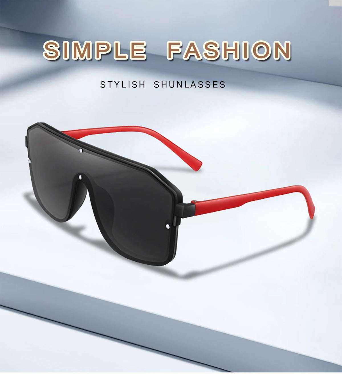 Square Frame Sunglasses for Men and Women — UV Protection for Sports and Driving