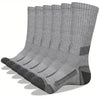 Un paquet de chaussettes de sport pour hommes grises, présentées à plat.