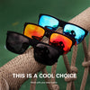 Classic Square Polarized Sunglasses with UV400 Protection for Driving, Fishing & Outdoor Wear