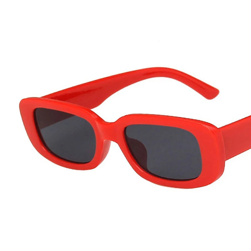 Retro Rectangle Sunglasses with UV400 Protection