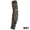 Manche de tatouage en tricot extensible à motifs noir et beige pour décoration de bras