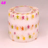 Roll of pink and yellow fruit pattern elastic bandage tape for joints