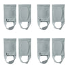 Four views of light gray silicone arch support insoles for foot comfort