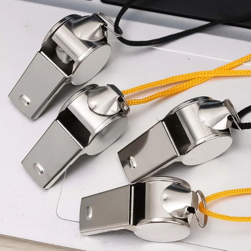 Professional Stainless Steel Whistle with Lanyard