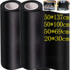 Rolls of black self-adhesive leather repair patches in various sizes