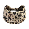 Tir}^{a}^{} de chat léopard beige et noir, bandeau large pour cheveux