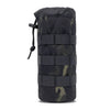 Black tactical MOLLE water bottle pouch with adjustable straps