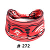 Red patterned boho cotton turban headband with a bow