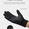 Black anti-slip silicone palm and fingertips on a glove designed for grip and durability.