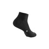 Black performance ankle socks for running and athletic activities