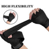 Black boxing hand wraps demonstrating high flexibility and wrist protection.